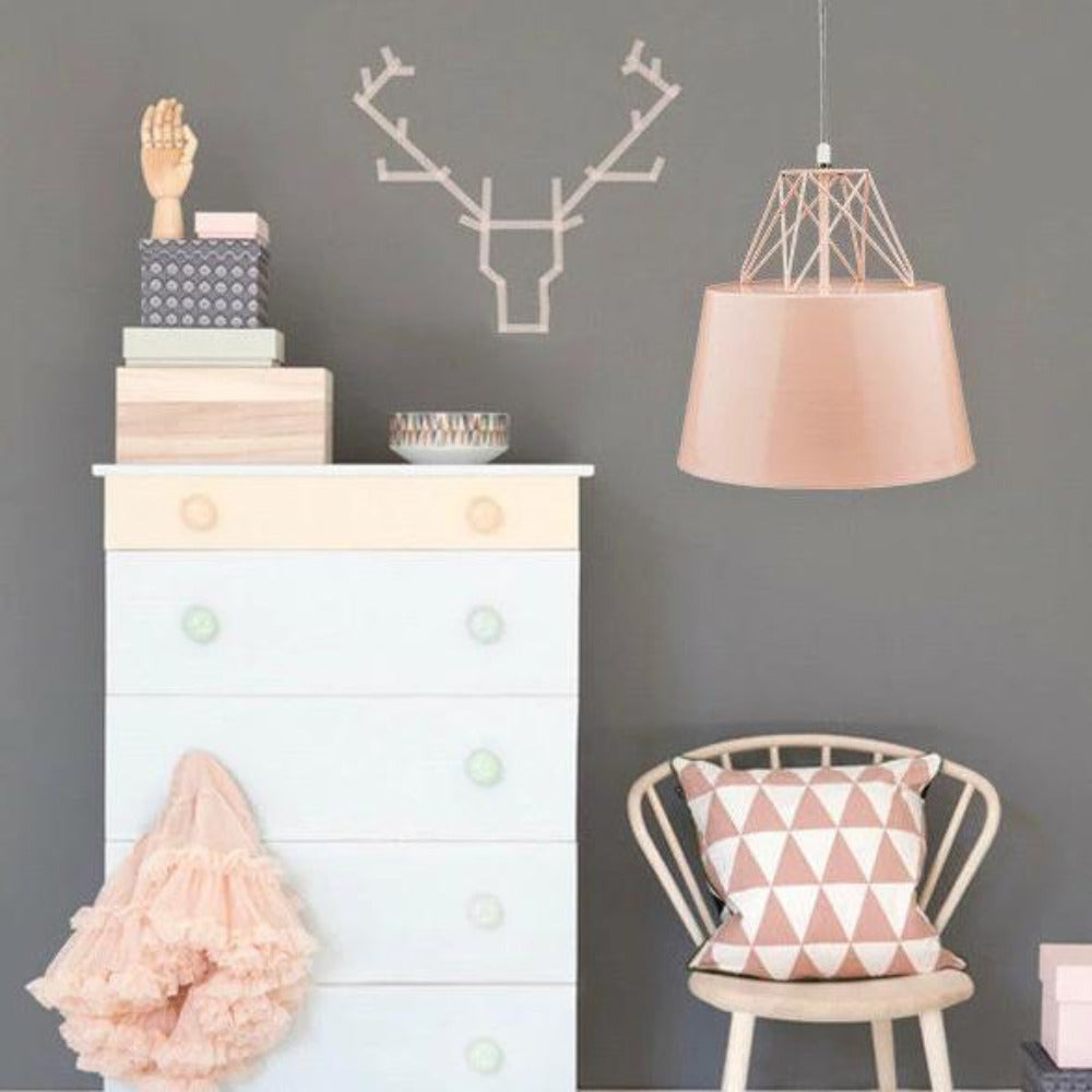 Buy Pendant Lights Australia Kaelan 1 Light Metal Pendant Pink - LL002PL031P