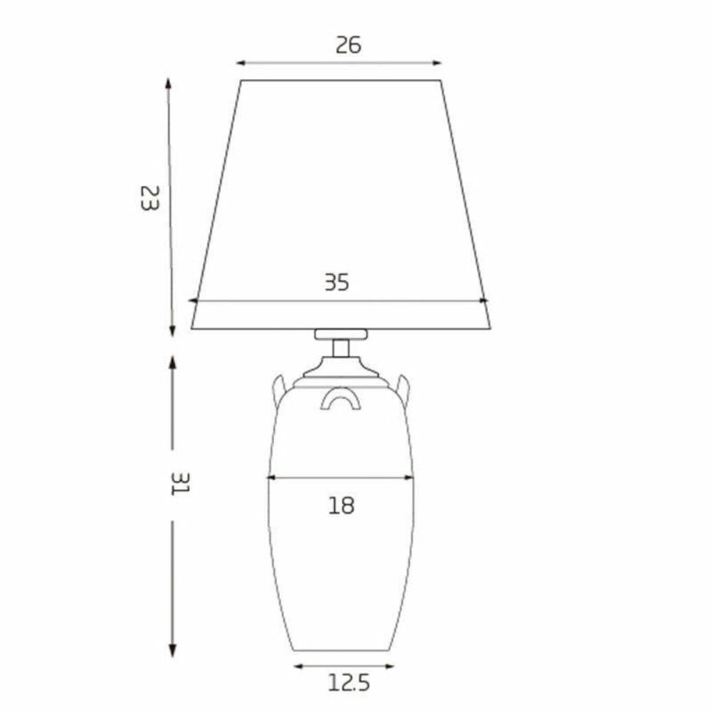 Buy Table Lamps Australia Ebony Ceramic Table Lamp with Brown Shade - LL-27-0074AQ