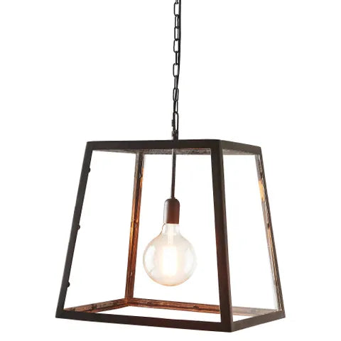 Buy Pendant Lights Australia Theo Pendant Light Black Iron / Glass - ELHK2126M