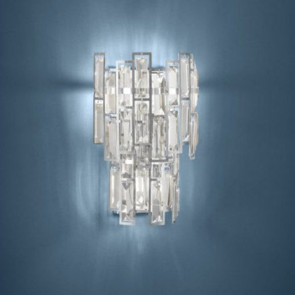 Buy Wall Sconce Australia Calmeilles 1 Crystal Wall Sconce 3 Lights Chrome Steel - 39628