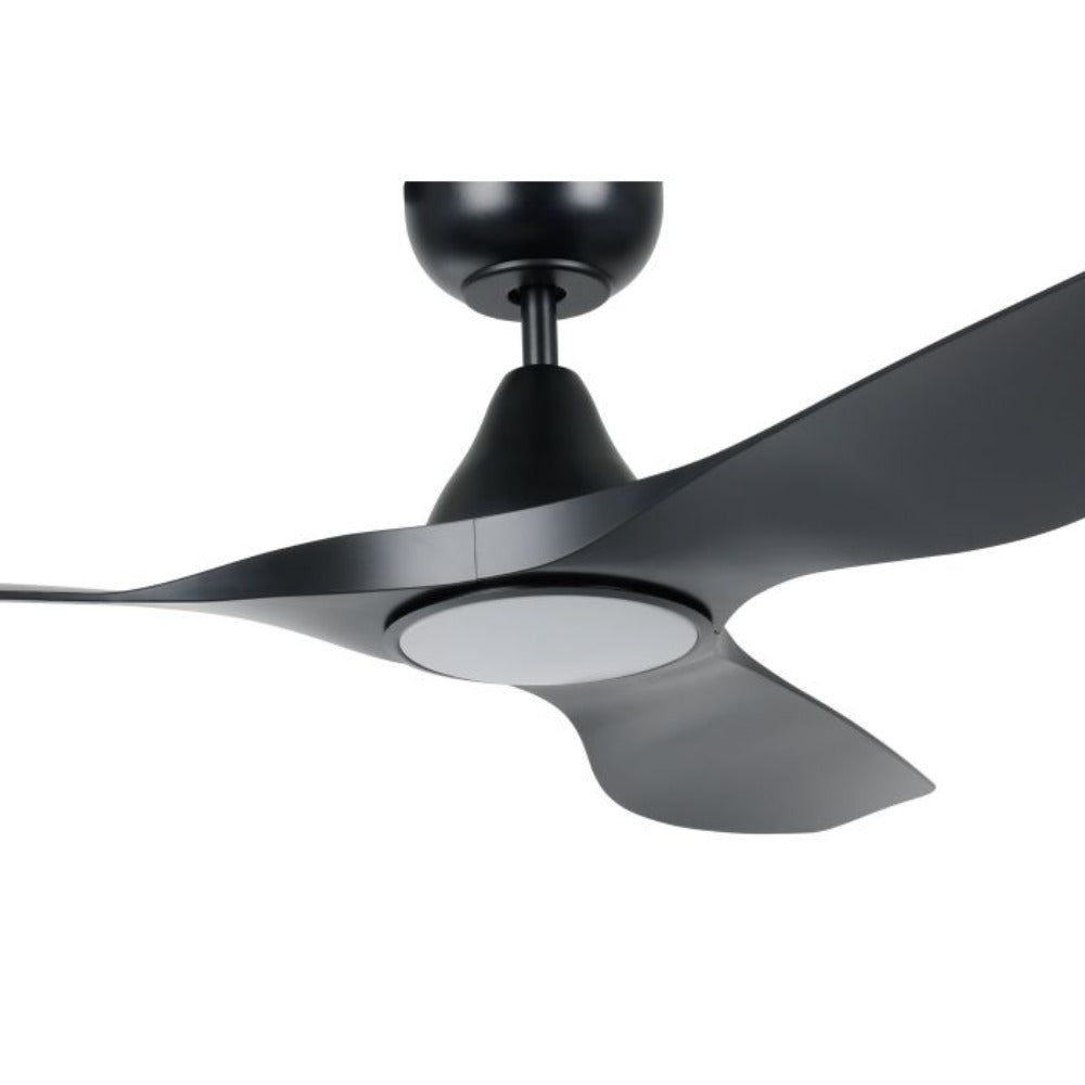 Buy DC Ceiling Fans With Light Australia Surf DC Ceiling Fan 48" Matt Black LED Light Matt Black - 20549702