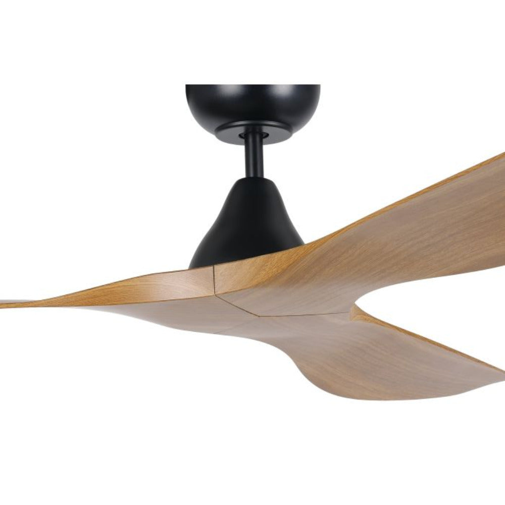 Buy DC Ceiling Fans Australia Surf DC Ceiling Fan 52" Black Burmese Teak ABS Blade - 20549817