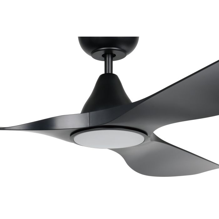 Buy DC Ceiling Fans With Light Australia Surf DC Ceiling Fan 52" Matt Black LED Light Matt Black - 20549902