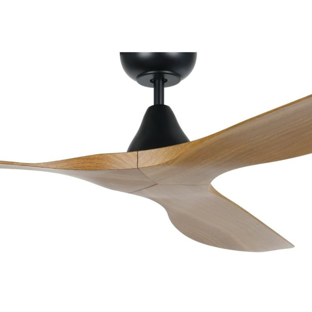 Buy DC Ceiling Fans Australia Surf DC Ceiling Fan 60" Black Burmese Teak ABS Blade - 20550117