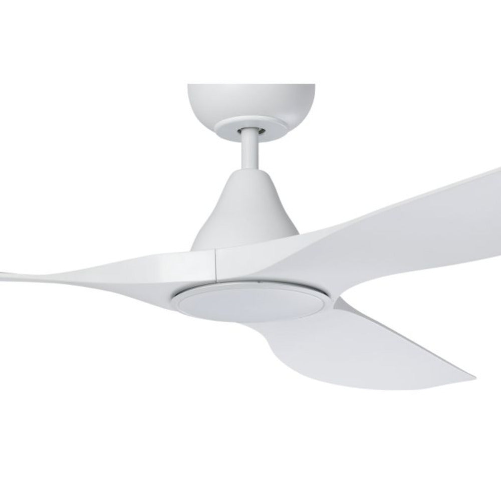 Buy DC Ceiling Fans With Light Australia Surf DC Ceiling Fan 60" Matt White LED Light Matt White - 20550201