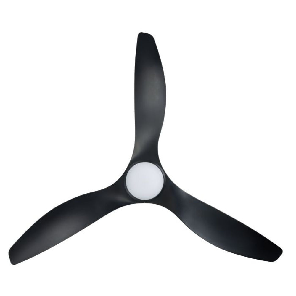 Buy DC Ceiling Fans With Light Australia Surf DC Ceiling Fan 60" Matt Black LED Light Matt Black - 20550202