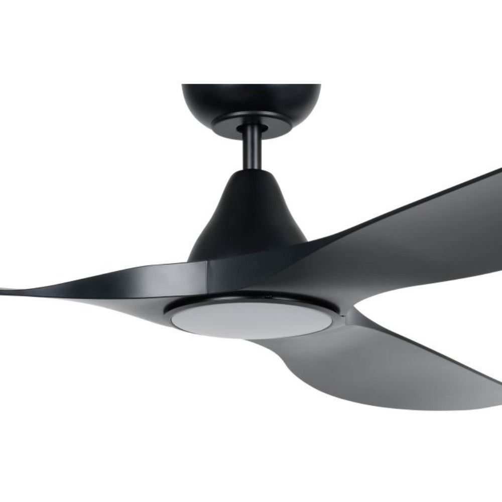 Buy DC Ceiling Fans With Light Australia Surf DC Ceiling Fan 60" Matt Black LED Light Matt Black - 20550202