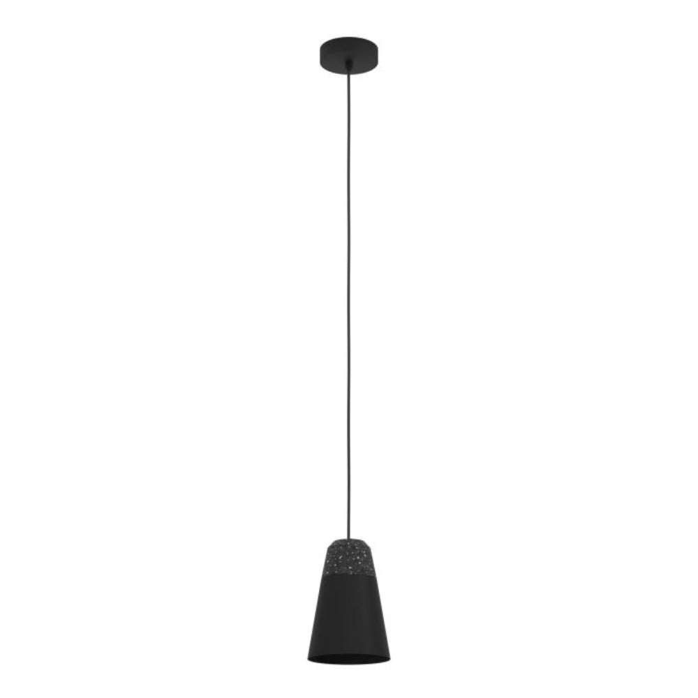 Buy Pendant Lights Australia Canterras Pendant Light Black Steel Grey / White Terrazzo - 99544N