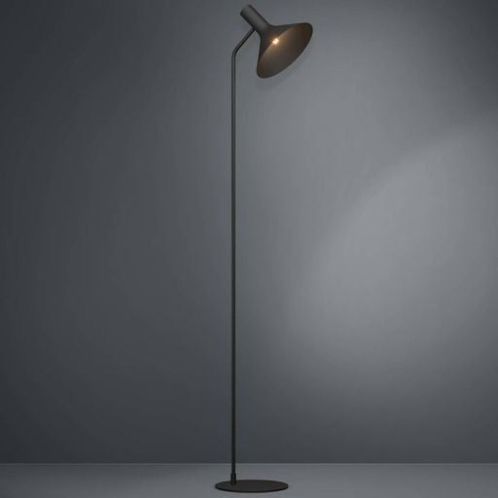 MORESCANA Floor Lamp 1 Light Black Steel - 390222N