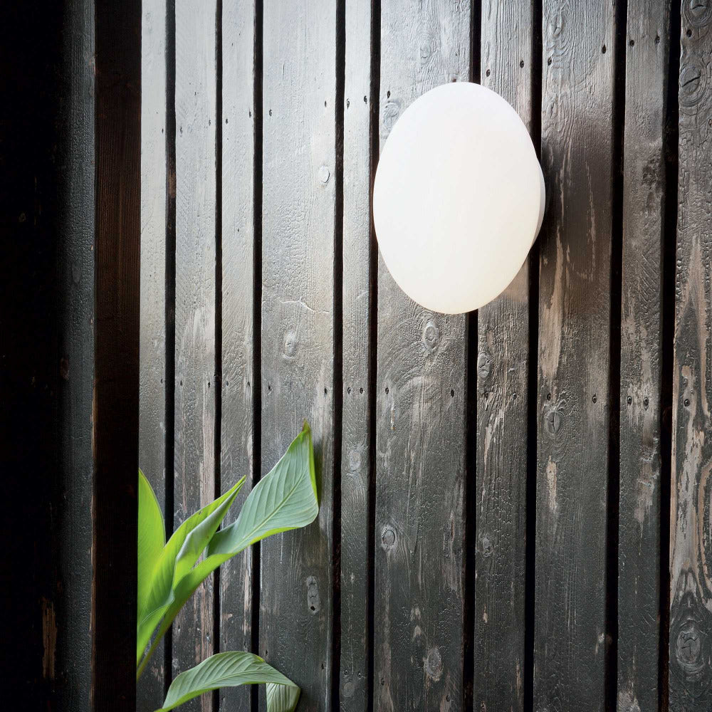 Buy Exterior Wall Lights Australia Round Bubble Ap2 Exterior Wall Light Matt White Aluminum - 158907