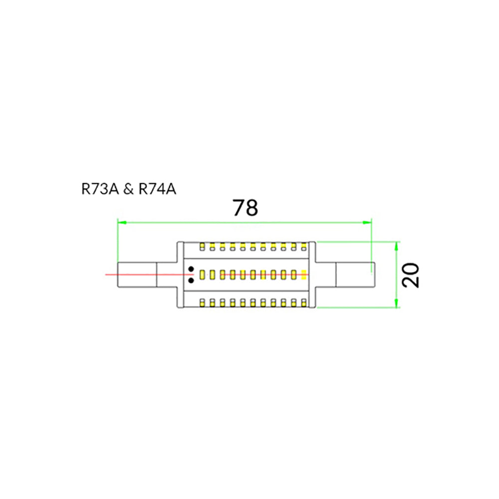 Buy LED Globes Australia LED Globe R7 4W 240V Aluminium 5000K - R74A