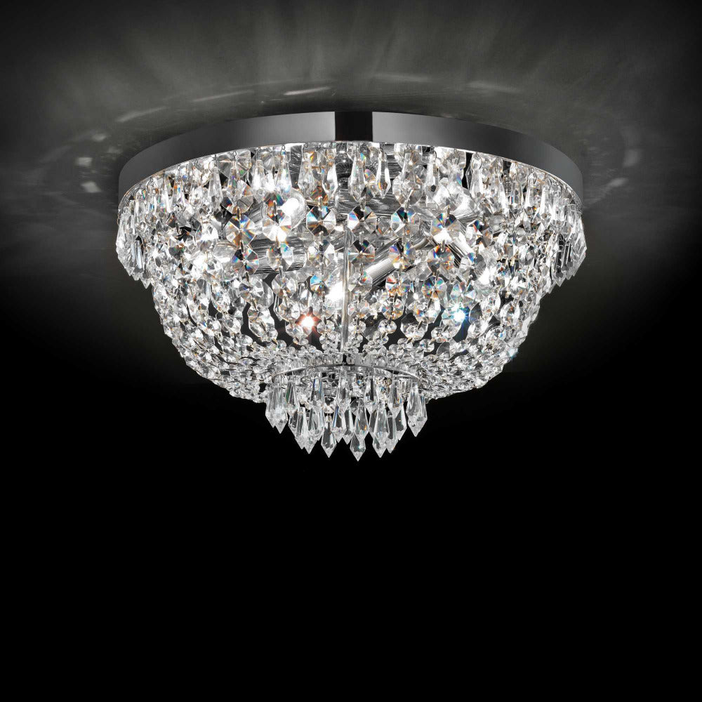 Caesar Pl5 Round Ceiling Crystal 5 Lights Metal / Crystal - 103792