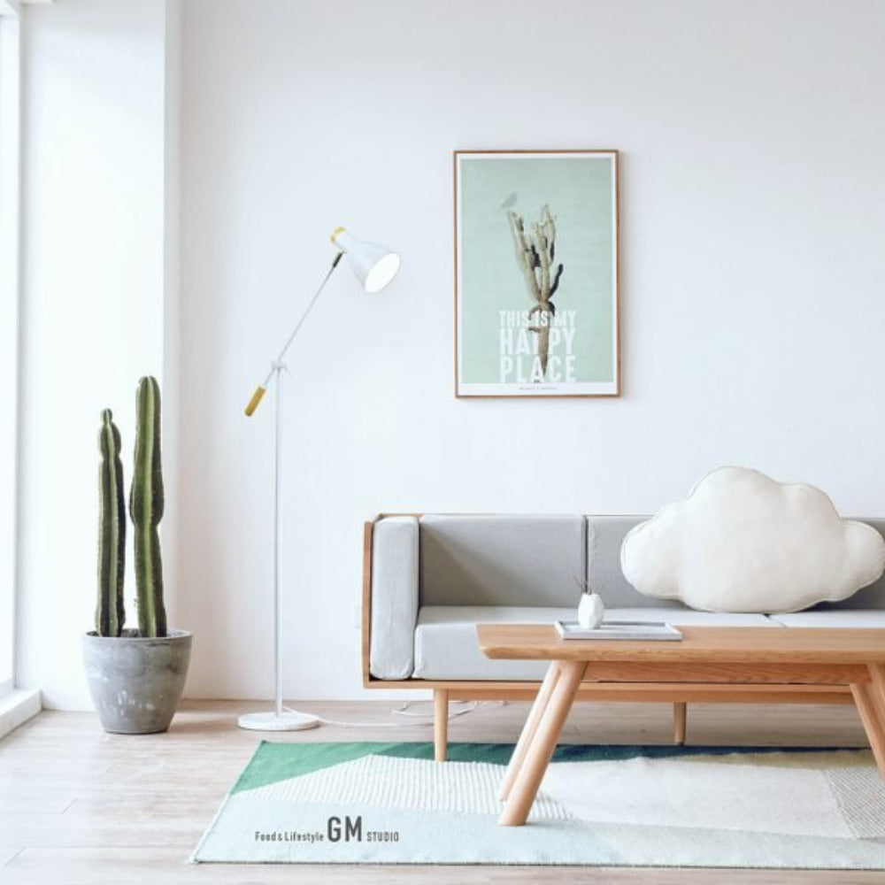 Scandinavian Adjustable Floor Lamp in White - LL-27-0037W
