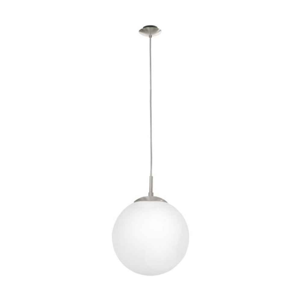 Buy Pendant Lights Australia Rondo 1 Light Pendant Width 250 mm Satin Nickel Steel - 85262N