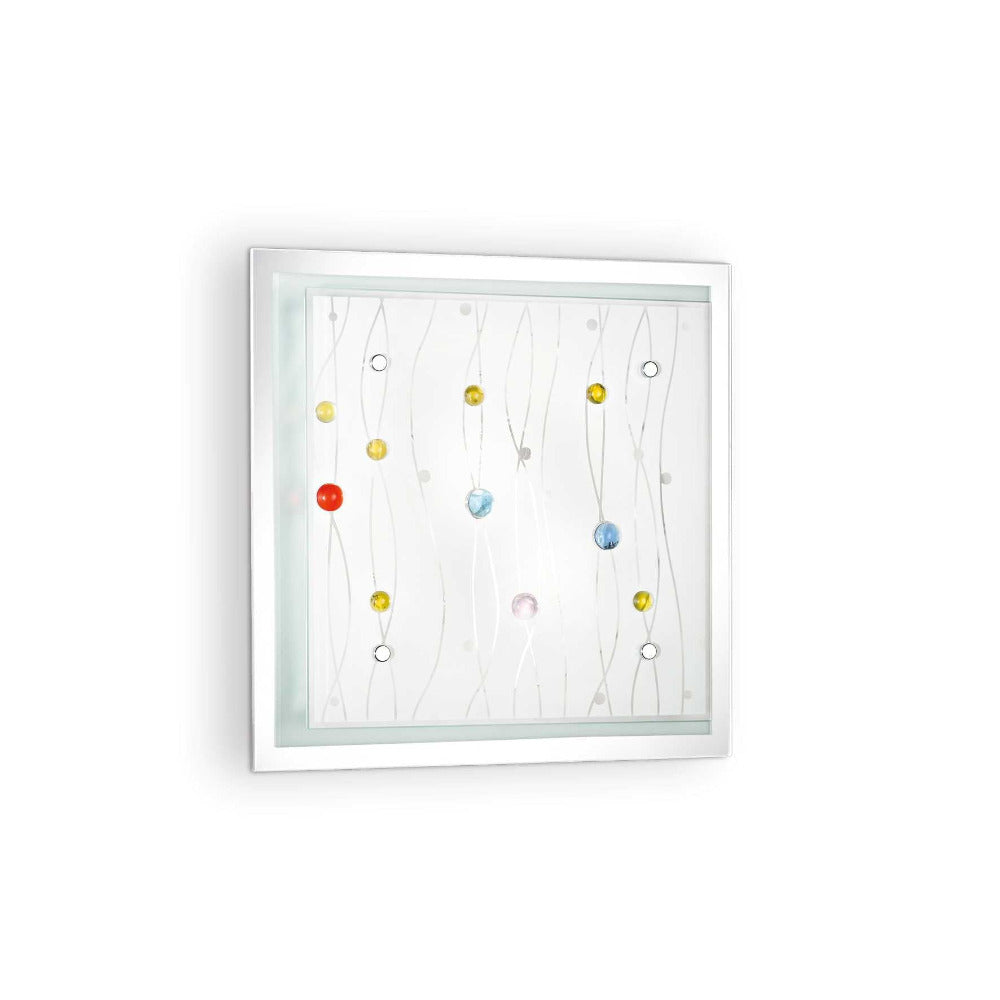 Buy Wall Sconce Australia Ocean Pl2 Square Wall Sconce 2 Lights Glass - 081434