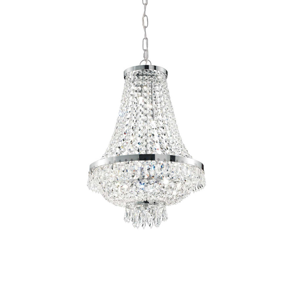 Buy Crystal Pendant Lights Australia Caesar Sp6 Crystal Pendant 6 Lights Metal / Crystal - 03353