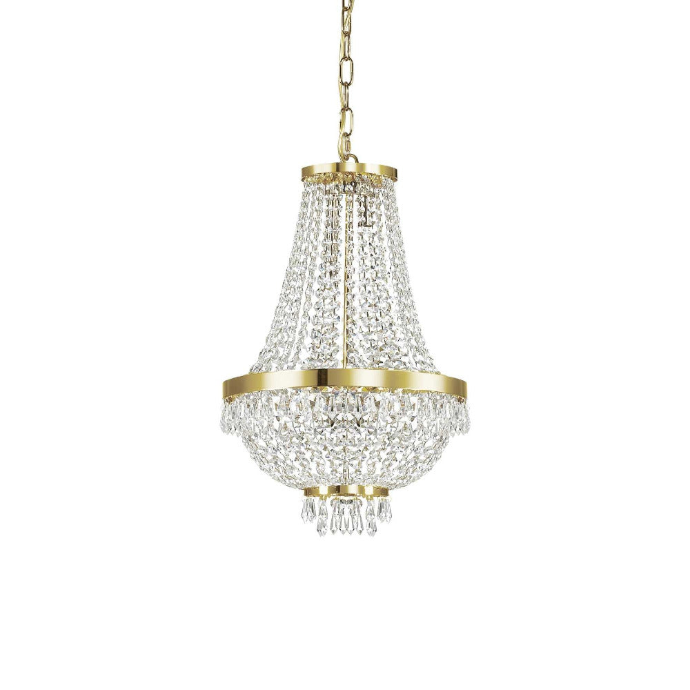 Buy Crystal Pendant Lights Australia Caesar Sp6 Crystal Pendant 6 Lights Metal / Crystal - 03353