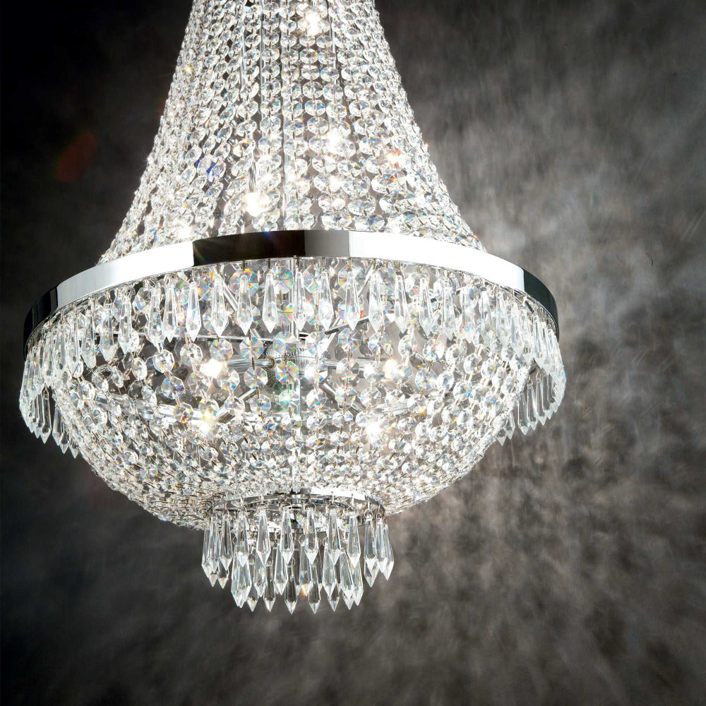 Buy Crystal Pendant Lights Australia Caesar Sp6 Crystal Pendant 6 Lights Metal / Crystal - 03353