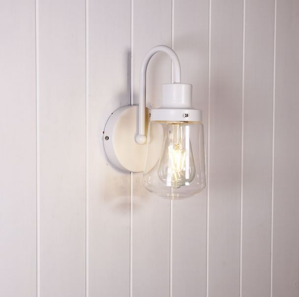 Buy Bathroom Vanity Lights Australia KILCOY Bathroom Vanity Light White / Clear Glass - OL69387WH