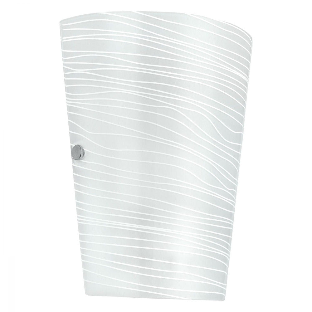 Caprice 1 Light Wall Light Chrome & White 185mm - 91856N