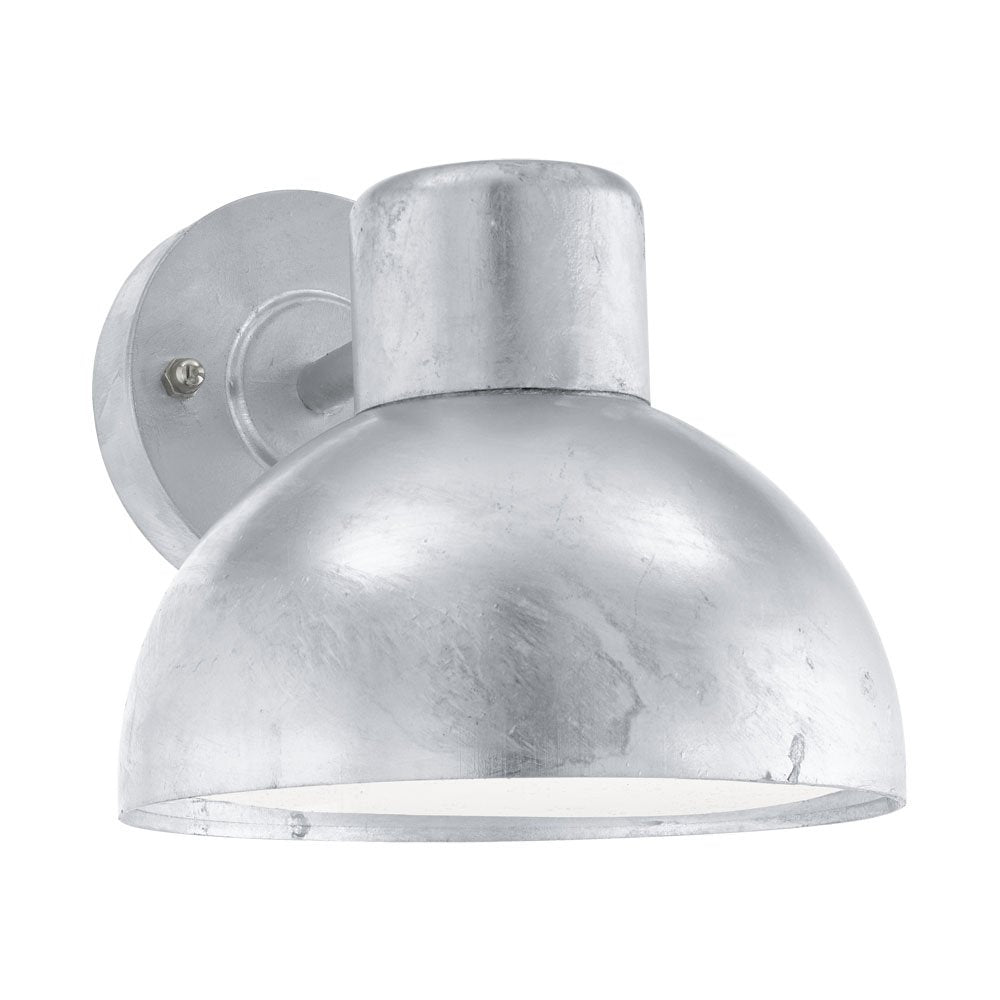 Buy Exterior Wall Lights Australia Entrimo Wall Light Zinc Plated & White - 96206