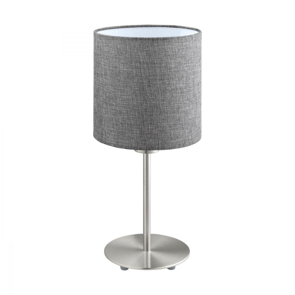 Pasteri 1 Light Table Lamp Satin Nickel & Grey - 96376N