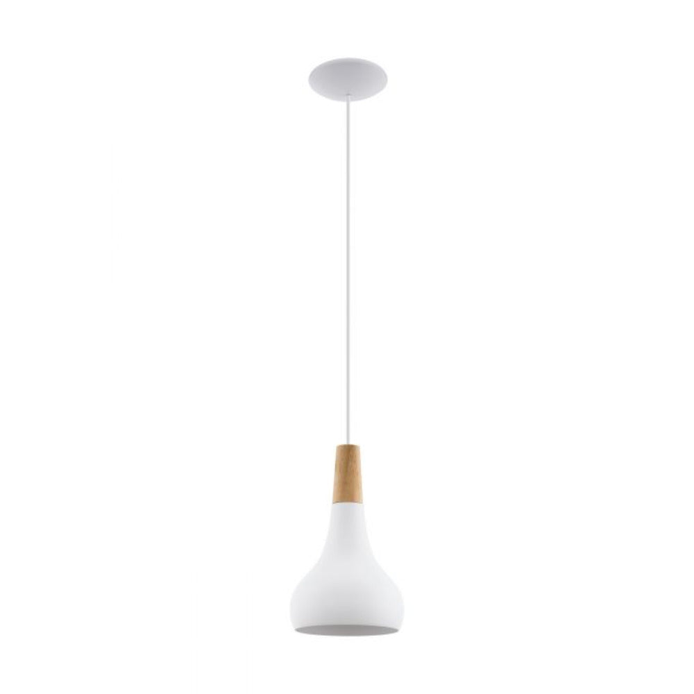 Buy Pendant Lights Australia Sabinar 1 Pendant Light Small White Steel - 96981N