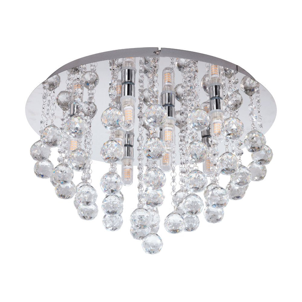 Almonte 8 Light Ceiling LED Chrome & Crystal 500mm - 97699