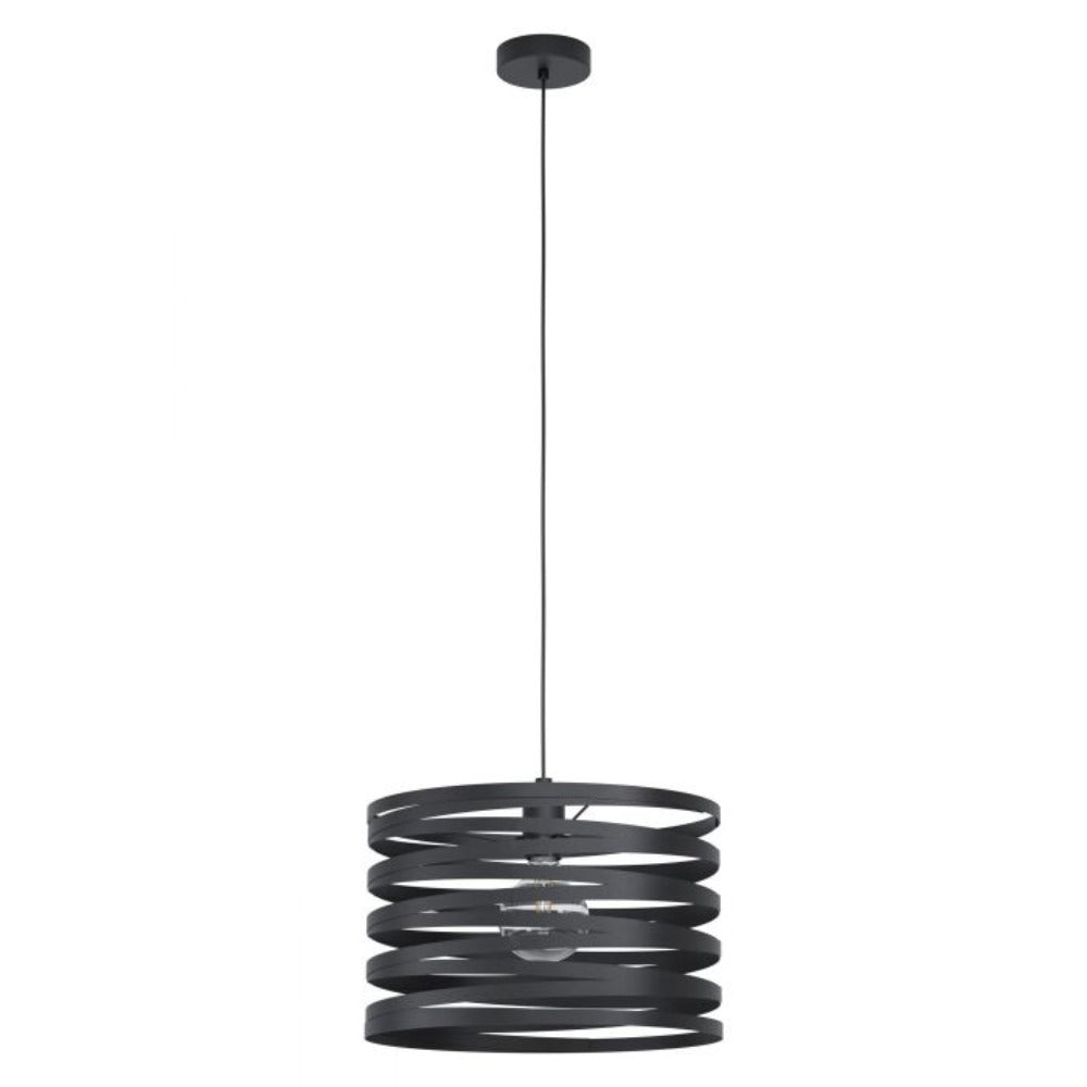 Buy Pendant Lights Australia Cremella 1 Light Pendant Large Black Steel - 99345N