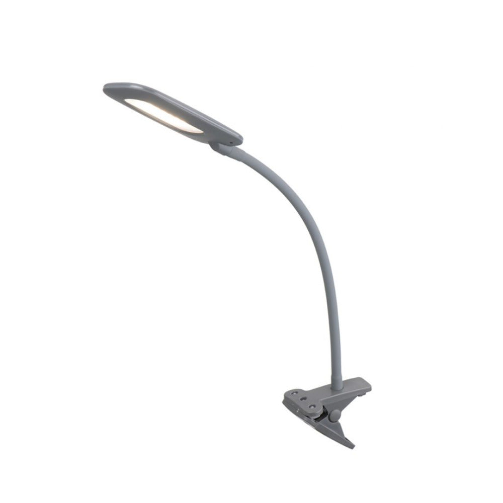Bryce Clamp Desk Lamp Grey Plastic 4000K - A21341GRY