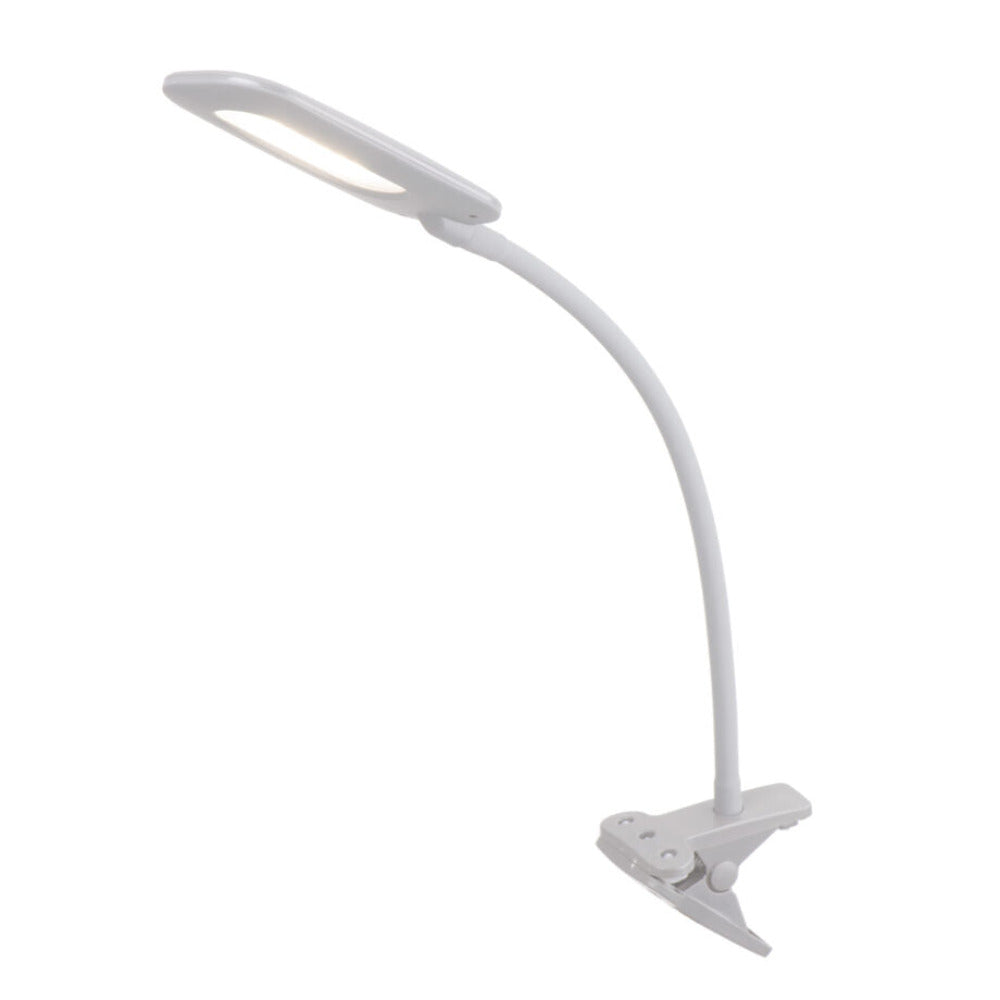 Bryce Clamp Desk Lamp White Plastic 4000K - A21341WHT