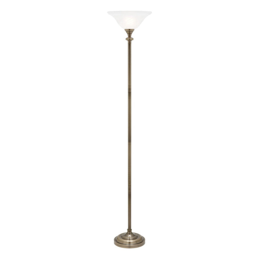 Buy Floor Lamps Australia Logan Uplighter Floor Lamp Antique Brass Metal - A46321AB