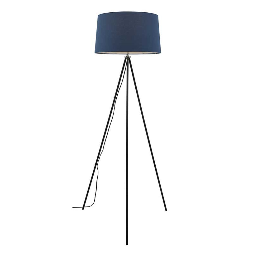 Anna 1 Light Floor Lamp Blue & Black - ANNA FL-BLDGY