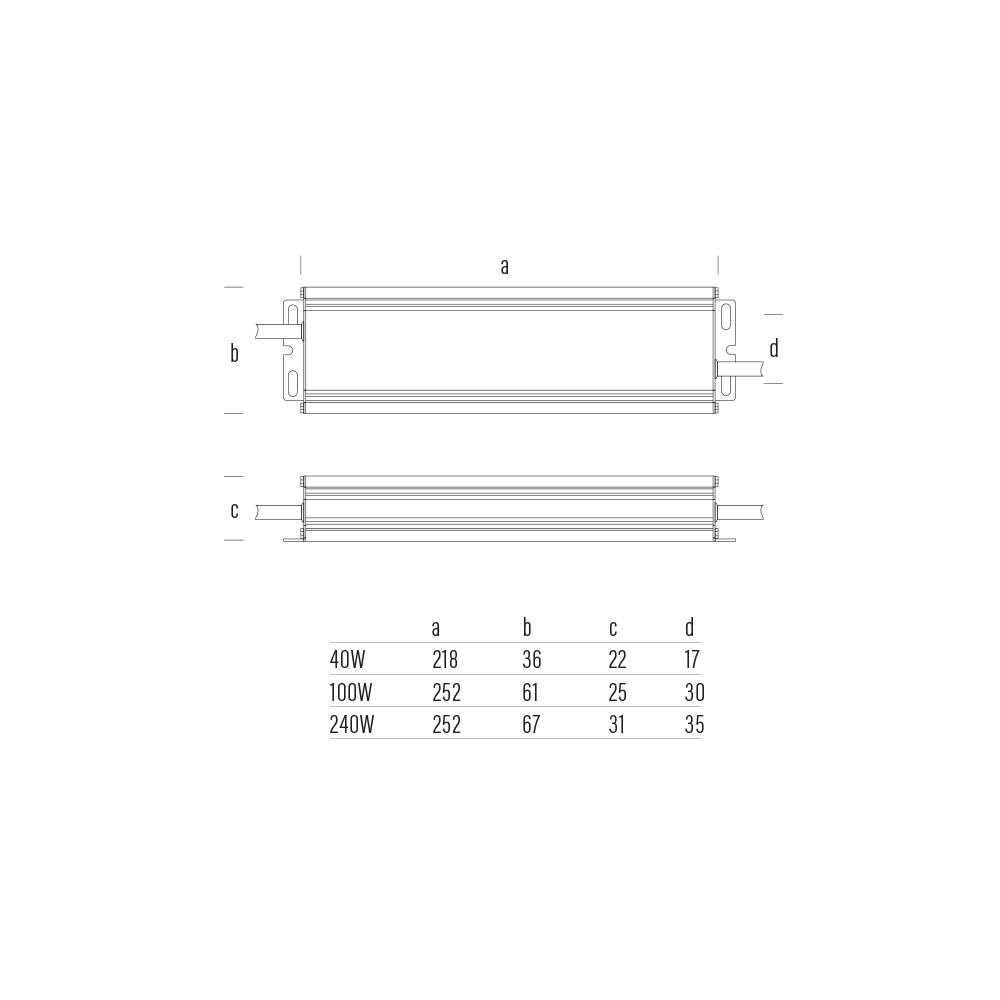 Buy LED Drivers Australia LED Driver 24V W36mm 40W Aluminium - AQD24-040