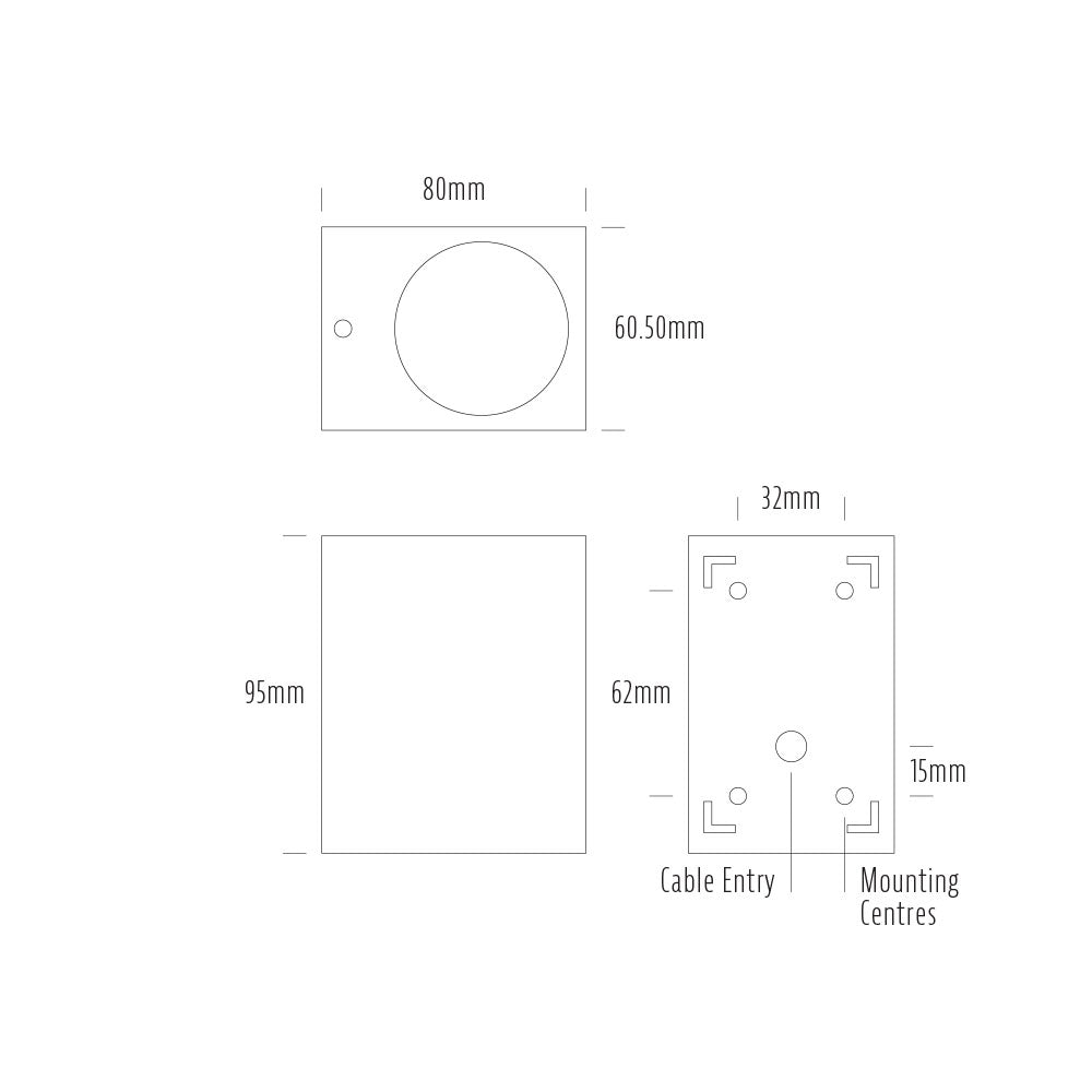 Buy Exterior Wall Lights Australia Prism Exterior Wall Light 7W H95mm Aluminium 3000K - AQL-600