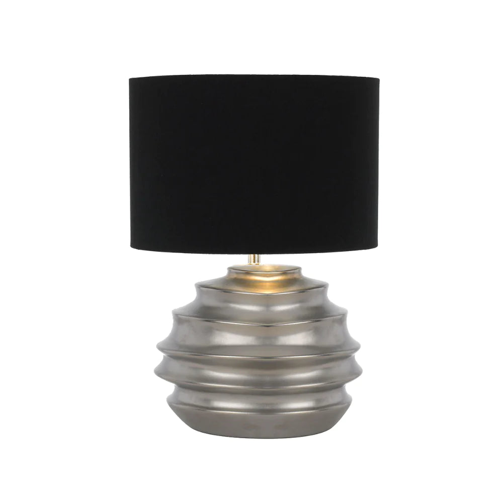 Buy Table Lamps Australia Aras Table Lamp Ceramic/Silver  - ARAS TL-SLBK