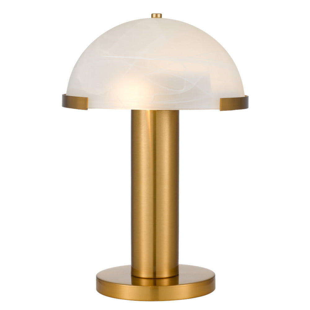 Augustin 1 Light Table Lamp Antique Gold & White Marble - AUGUSTIN TL-AGWM