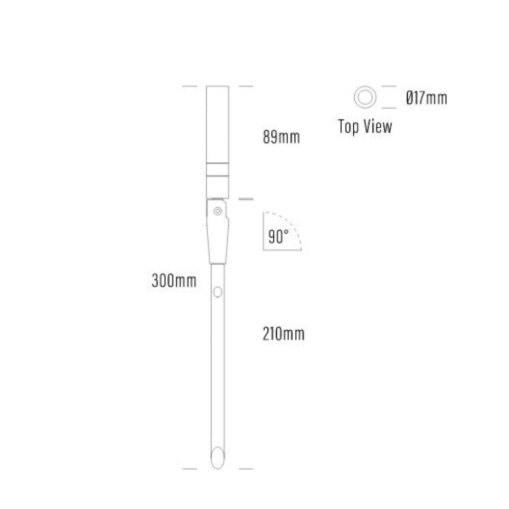 Buy Spike Lights Australia Lumena Spike Light Adjustable 24V DC W17mm White Aluminium - AQL-116-A8-B002