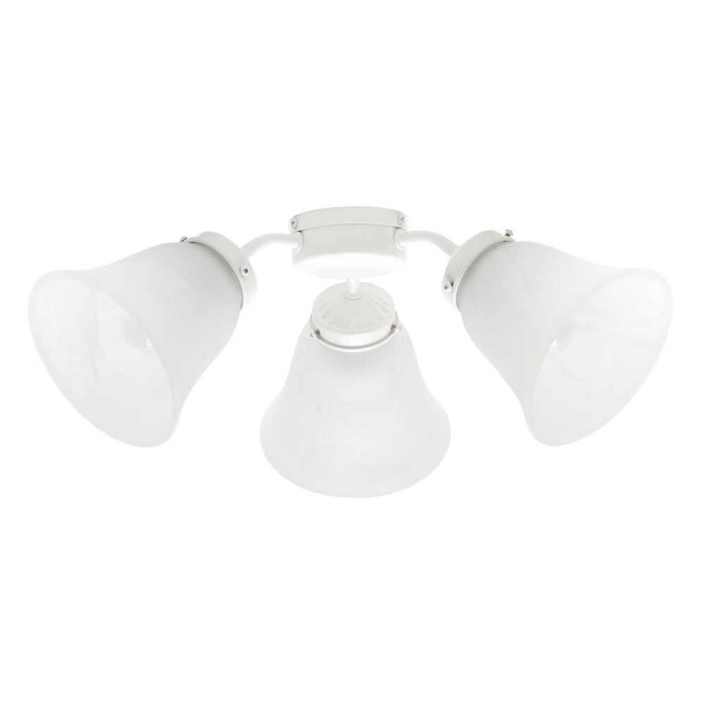 Auro Fan 3 Lights White Glass - FLF1423WH