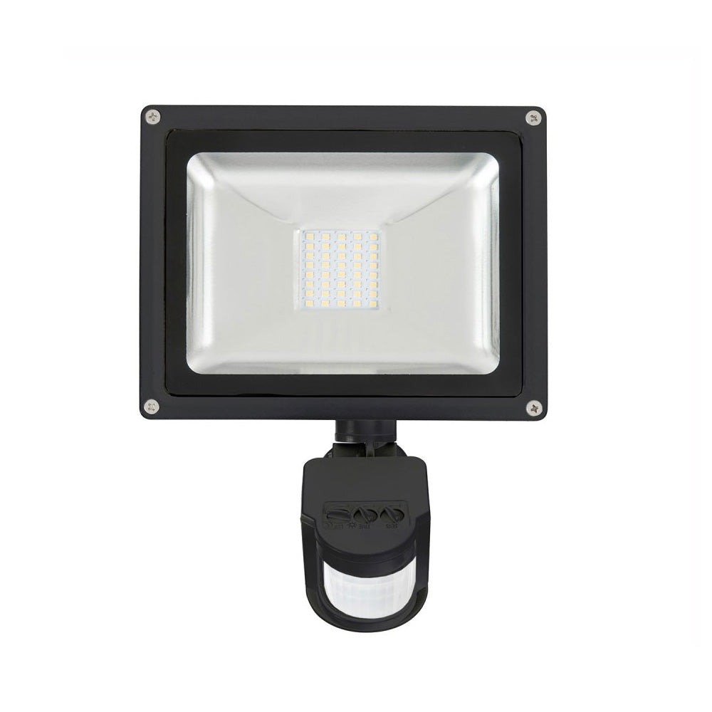 Buy Security Wall Lights Australia Avenger-II 20W LED Flood Light With Sensor Black - 19667/06