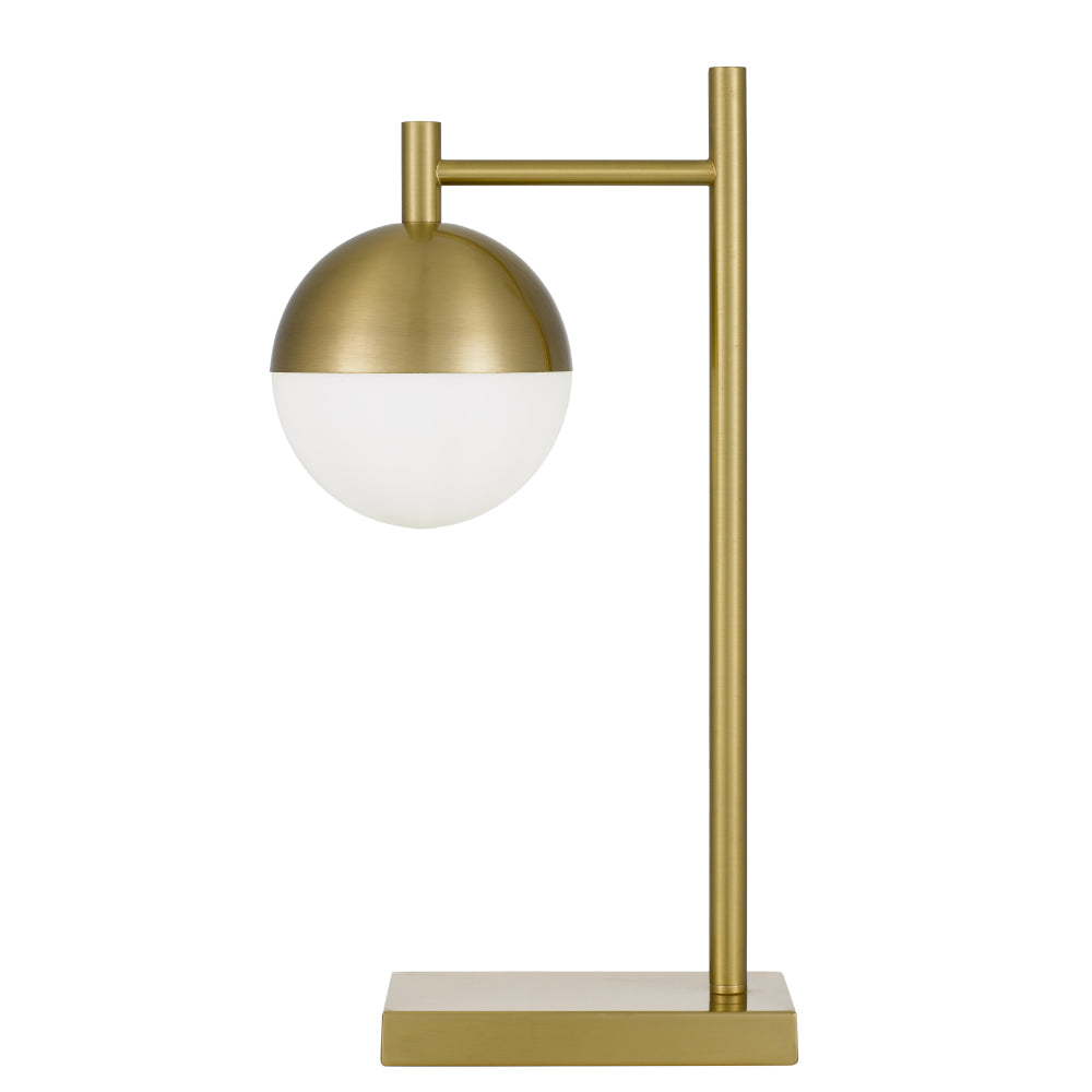 Buy Table Lamps Australia Basilo 1 Light Table Lamp Gold / Opal Matt - BASILO TL-AGOP