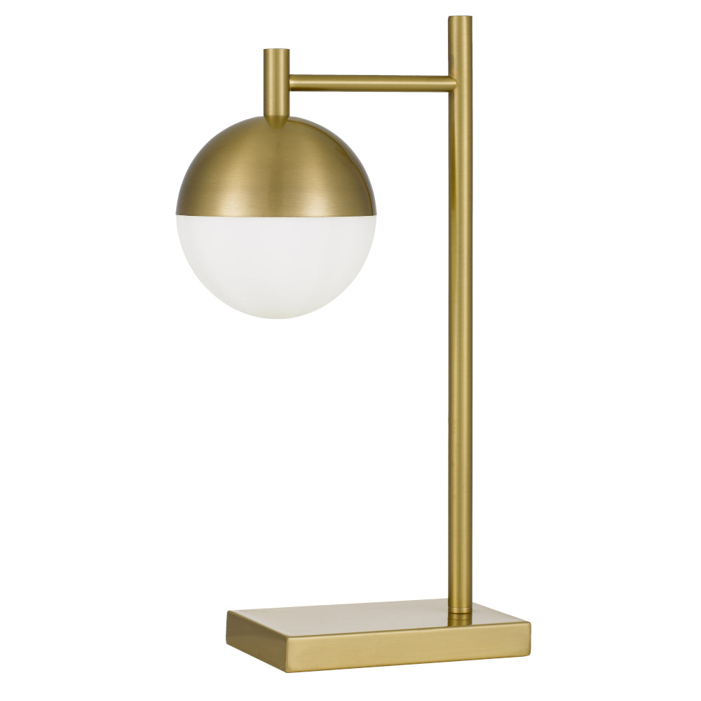 Buy Table Lamps Australia Basilo 1 Light Table Lamp Gold / Opal Matt - BASILO TL-AGOP