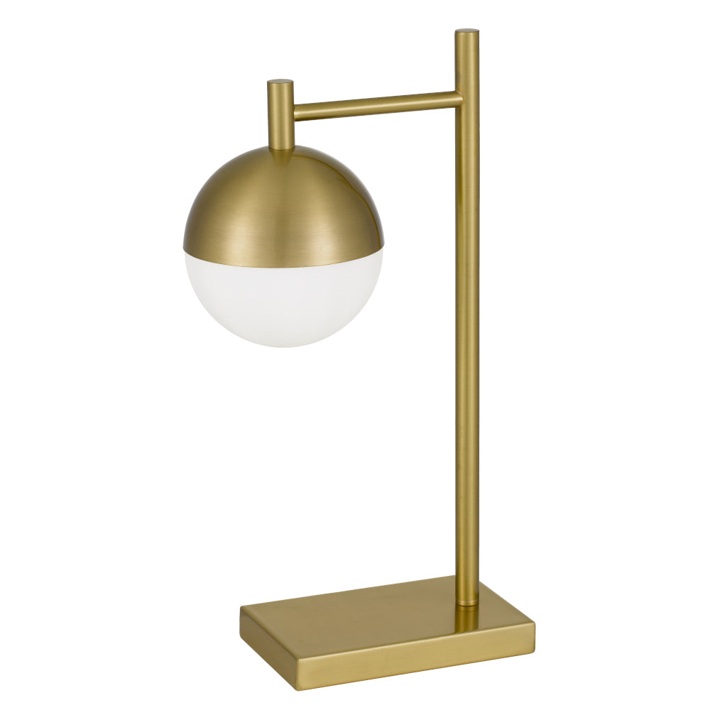 Buy Table Lamps Australia Basilo 1 Light Table Lamp Gold / Opal Matt - BASILO TL-AGOP