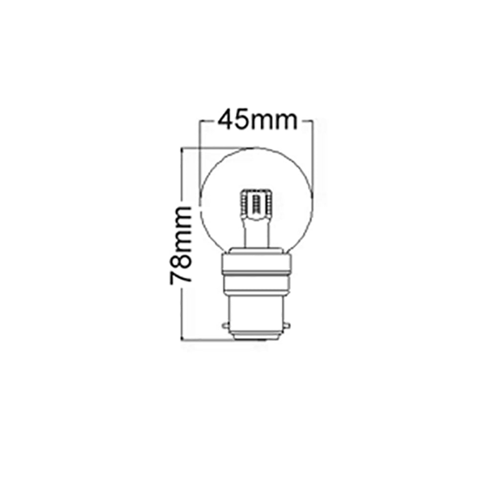 Buy LED Globes Australia Fancy Round LED Globe SES 4W 240V Clear Glass 5000K - FR6