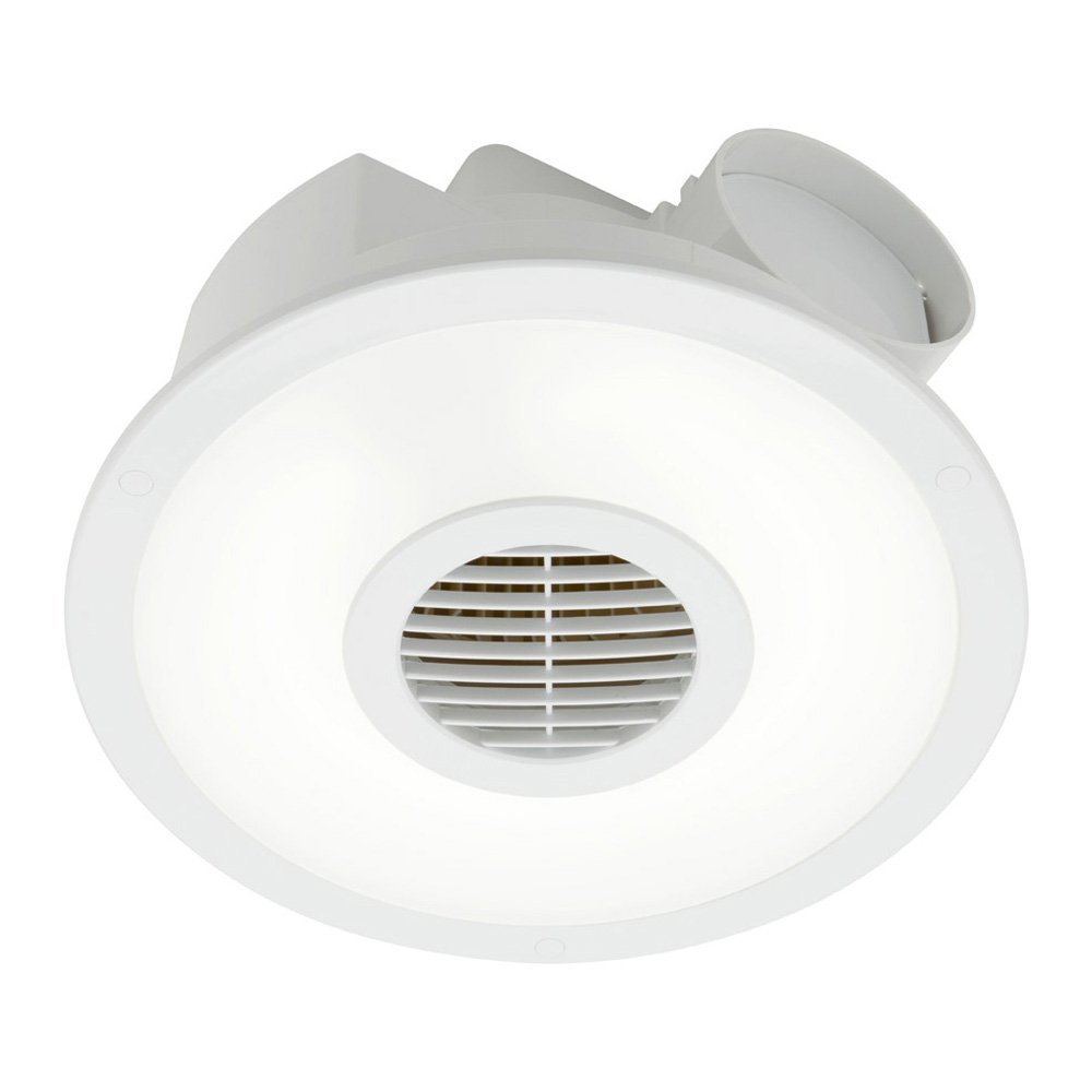 Skyline Round Exhaust Fan With Fluoro Light White - BE220FSPWH