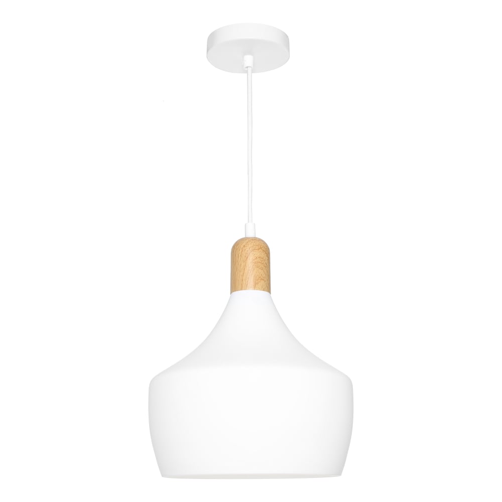 Bevo Pendant Light Satin White Metal - BEVO1PWHT