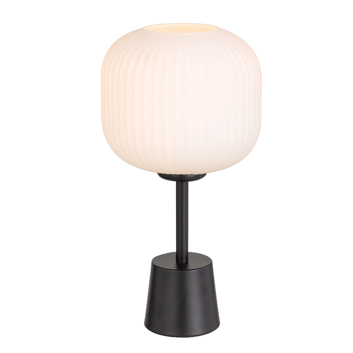 Buy Table Lamps Australia Bobo 1 Light Table Lamp Black, Opal Matt BOBO TL-BK+OP