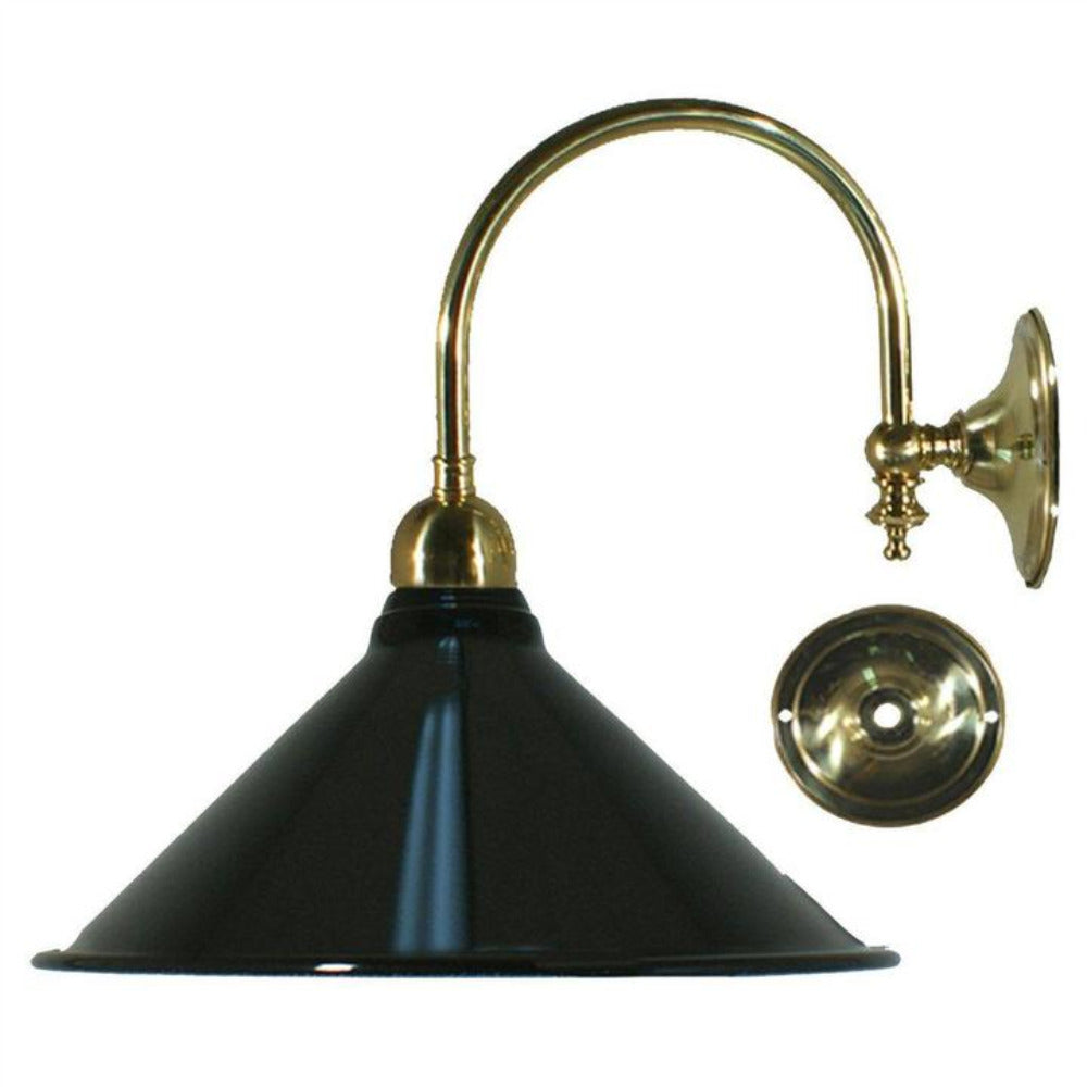 Buy Wall Sconce Australia Luke Wall Light Brass With 250mm Edwardian Black Shade - 3000183