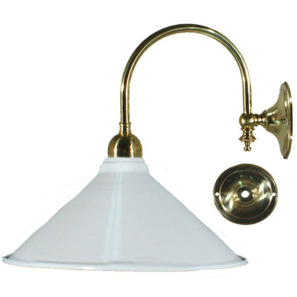 Buy Wall Sconce Australia Luke Wall Light Brass With 250mm Edwardian White Shade - 3000185