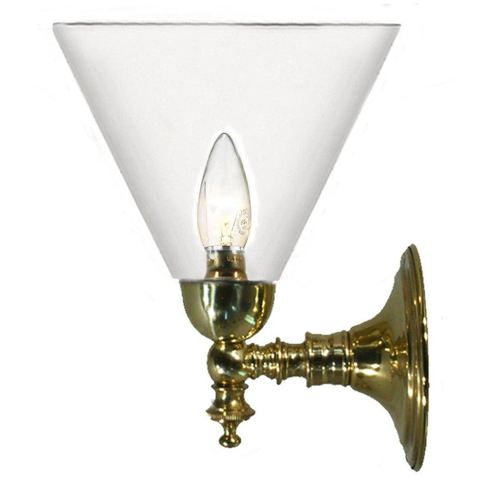 Buy Wall Sconce Australia Koscina Wall Light Brass With Cono Clear Glass - 3000153